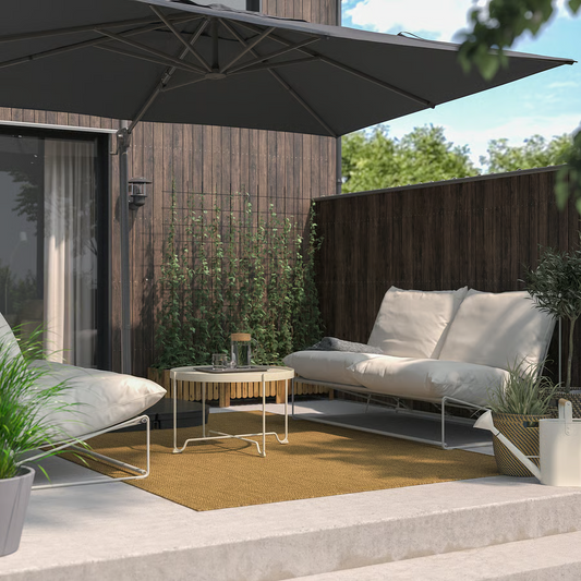 Solare שמשייה תלויה לגינה — 330×240 ס"מ | הגנת שמש UPF 50+ | אנתרציט