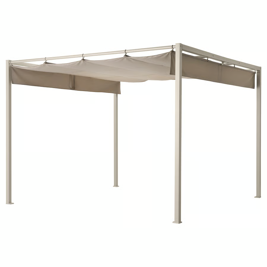 Loggia פרגולה לגינה — 300×300 ס"מ | הגנת שמש UPF 25+
